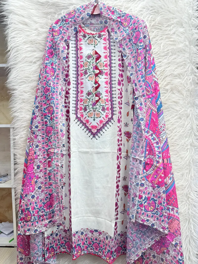 Stiched Pure Cotton dress